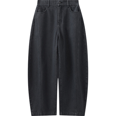 播商场同款复古水洗宽松弯刀裤女26春季新款气质长裤BDT1KD1188