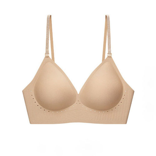 美背文胸无痕露背聚拢大u型挂脖吊带夏季隐形粉底液细肩带内衣女