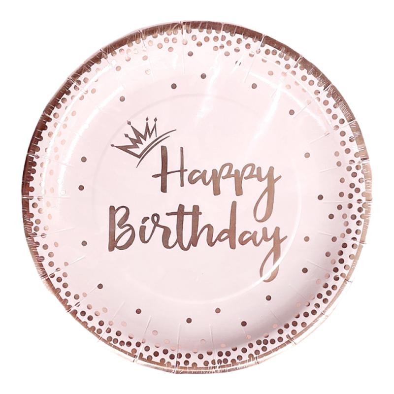 新款玫瑰金女孩生日派对皇冠
