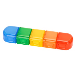 药盒大容量5格可拆卸随身携带药品药片分装保健品收纳便携式药盒