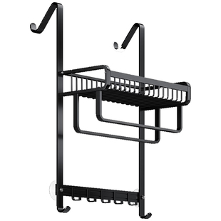 毛巾架卫生间免打孔浴室置物架厕所淋浴房玻璃门挂架毛巾杆浴巾架