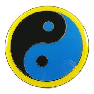 国学摆件18CM钛金太极图墙贴件江氏阴阳鱼万字符卍庭院贴件可定制