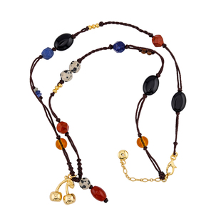 JoJo｜设计师款小众幸运米珠松石玛瑙天河石吉象吊坠毛衣链耳饰
