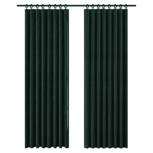 辑/20 翡冷翠 墨绿色窗帘复古轻奢丝绒祖母绿 客厅卧室 绒布定制