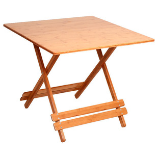 折叠桌子餐桌家用户外楠竹便携式小户型简易实木小四方形桌子饭桌