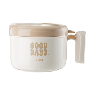 苏泊尔泡面碗带盖不锈钢大容量宿舍碗小学生个人专用上班族饭盒