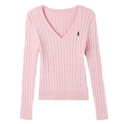 【宋正恩宋小恩~】粉色针织衫女