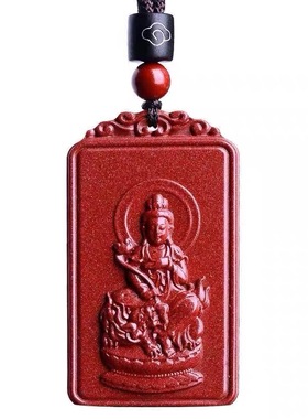 高品质朱砂本命佛护身符十二生肖吊坠挂件守护神男女款项链送亲友