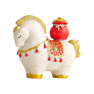 轻奢高档马上有钱可旋转创意茶宠摆件办公桌面茶桌客厅装饰品礼盒