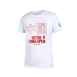 正品victor胜利羽毛球服中国公开赛球衣男女速干纪念T恤T-CO2401