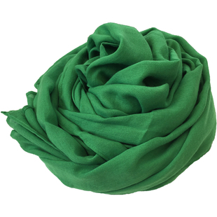 翠绿色棉麻围巾女薄秋冬2025新款韩版百搭文艺纯色护颈椎披肩丝巾