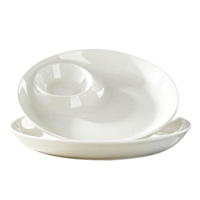 陶瓷饺子盘子家用大号分格盘带醋碟卤水拼盘吃水饺专用蘸料碟虾盘