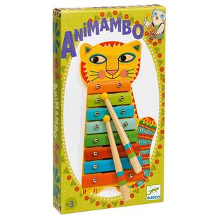 Djeco曼波猫婴幼儿童小木琴婴儿八音琴手敲打击乐器音乐敲琴玩具