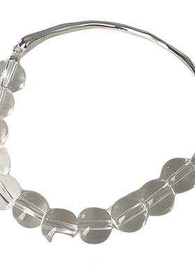 简约轻奢透明人造水晶串珠手链小众设计优雅时尚气质百搭手环手饰