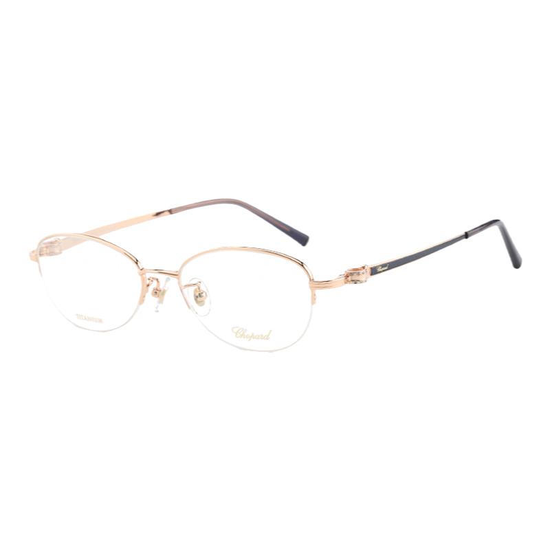 【门店现货】CHOPARD萧邦眼镜女半框超轻钛架优雅高奢镜架VCHG14J