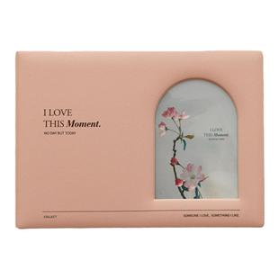 韩国funnymade简约纯色皮面4x6寸插页相册纪念写真集明信片收纳簿