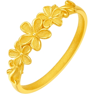 周六福黄金计价足金蜜恋杏花蜜语戒指公主嫁期指南系列节日礼物