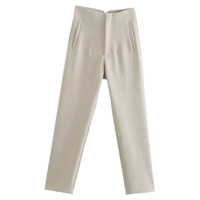 职场通勤高腰九分哈伦裤