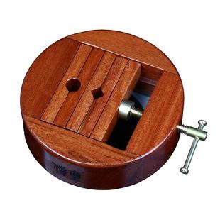 传玺花梨木圆形旋转篆刻印床红木章料刻印夹床印章固定石料篆刻工具套装铜印床一体文房四宝