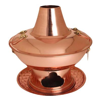 木炭火锅优釜纯铜老北京涮羊肉