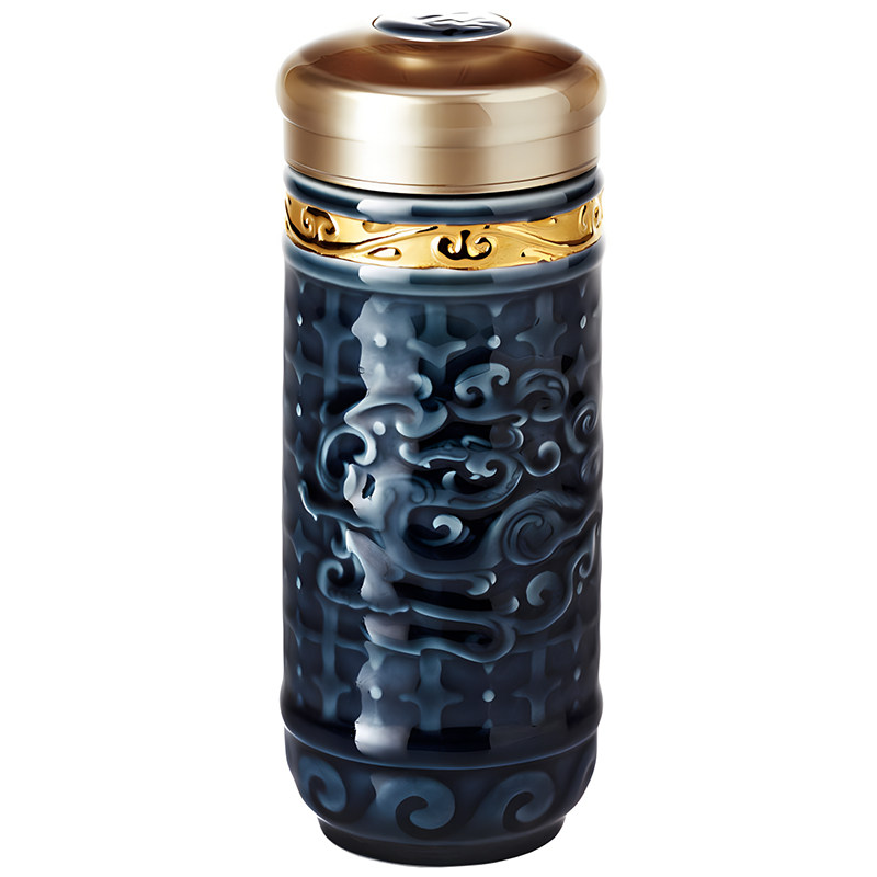 乾唐轩活瓷鎏金势在必得随身杯