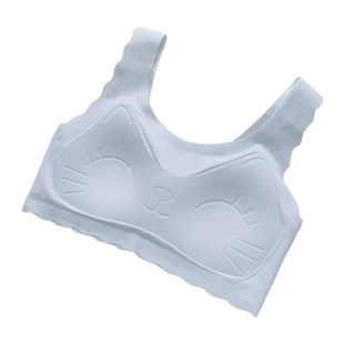 冰丝凉感少女文胸发育期大童运动背心式初高中学生内衣防震固定