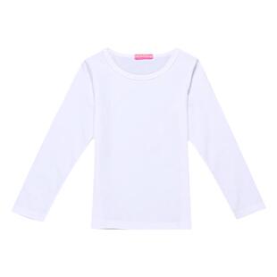 男童t恤长袖黑色女童加绒打底衫儿童秋衣中大童低领修身宝宝白色