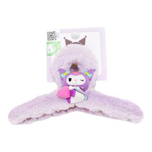 畹町秋冬库洛米KT猫可爱毛绒抓夹少女发箍儿童发圈发饰