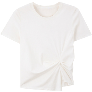 MB MindBridge2025夏季小众设计感T恤夏季圆领短袖女韩系半袖上衣