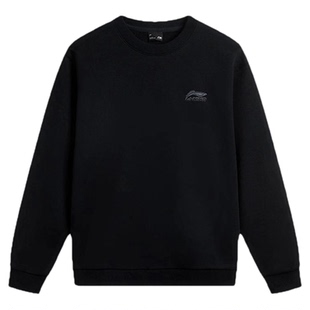 李宁卫衣男款加绒秋冬季保暖长袖圆领套头衫宽松休闲女款运动上衣