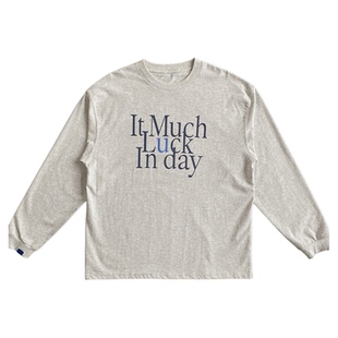 250g索罗娜字母印花圆领长袖T恤男生2025新款秋季休闲打底宽松