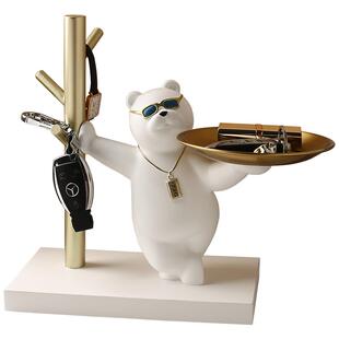 贝汉美入户玄关轻奢放钥匙扣收纳摆件客厅鞋柜家居装饰品乔迁礼物