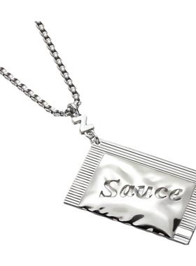 造赐项链zauce电镀白金情侣