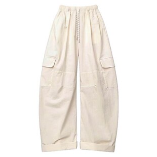 白色速干裤运动卫裤大码胖mm春款女款工装裤女款2026新款阔腿裤子