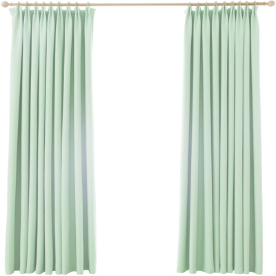 现代简约纯色挂钩式小窗户窗帘