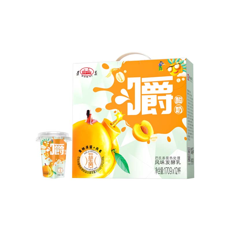 嚼酸奶黄桃燕麦/火龙果草莓
