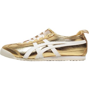 Onitsuka tiger鬼塚虎mexico 66男鞋女鞋全皮金银色休闲鞋THL7C2
