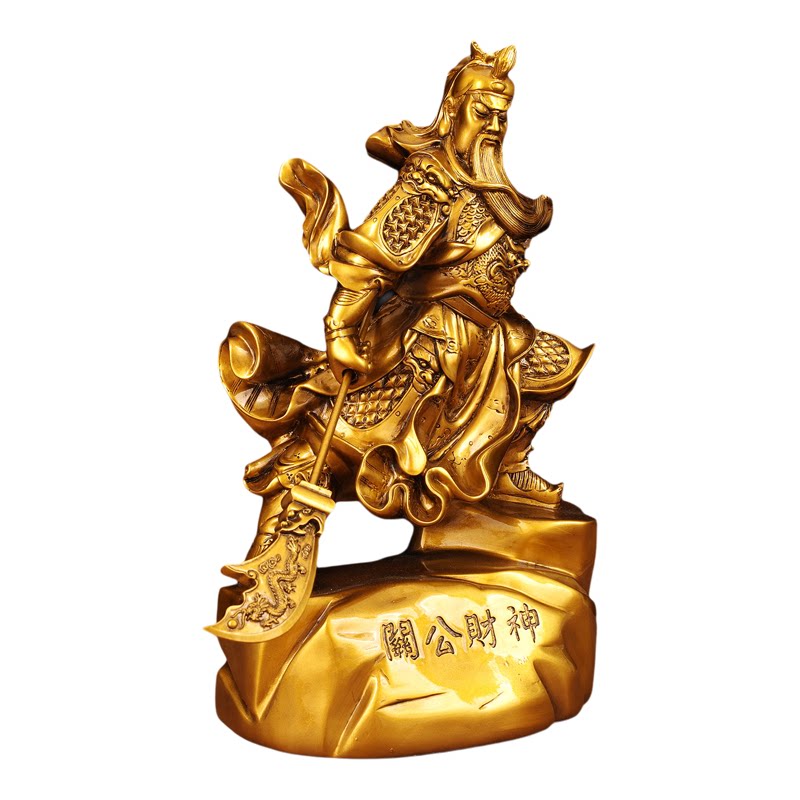 武财神关公招财开业摆件
