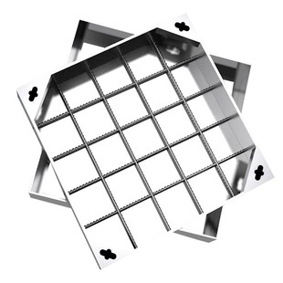 304不锈钢隐形井盖方圆形园林庭院装饰下污水沙井铺砖下沉式定制