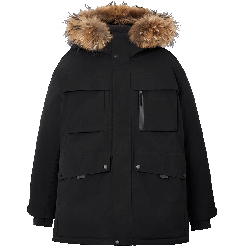 杰克琼斯毛领羽绒服冬季