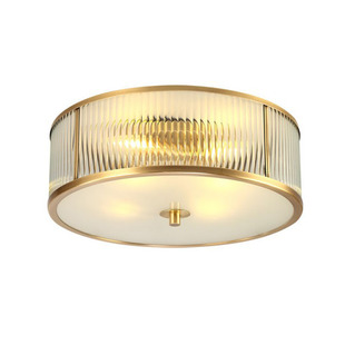 HH风格美式全铜吸顶灯现代简约欧式卧室书房餐厅阳台走廊纯铜灯具