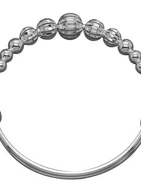 转运珠999纯银手镯推拉可调节