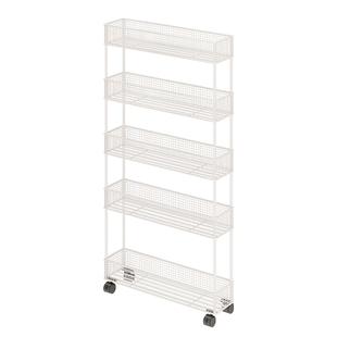 厨房门后10cm极窄夹缝置物架多层迷你款靠墙货架窗台空间收纳推车