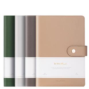 得力纽赛皮面本子笔记本厚本子儿童学生自律日记本办公手帐本高颜值可爱考研学习记事本Ins风NS299