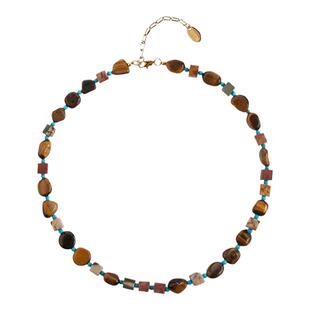 李梦同款 iranlon自然论随行虎眼石项链女轻奢高级感串珠复古首饰