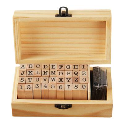 基础木质盒装手账印章带印泥手帐