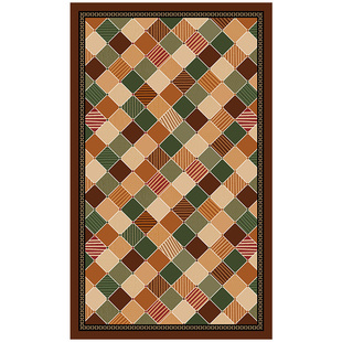 棕序美式轻奢高级彩色入户门专用地垫门口家用过道脚垫耐脏高颜值