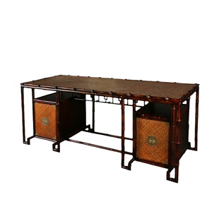 手工筇竹家具长方形画案书法桌书画桌仿古明式茶桌茶台宋式茶几