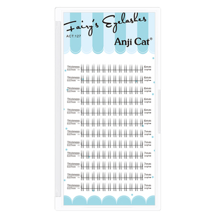 anjicat分段下睫毛仿真自然流苏网红太阳花分段式柔软透明梗