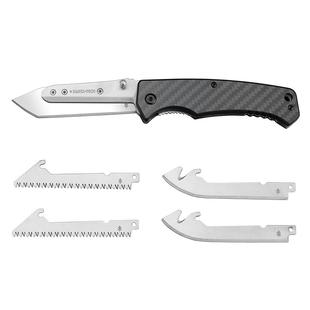 瑞士科技碳纤维柄折叠刀户外随身便携可替换刀快递开箱工具美工刀